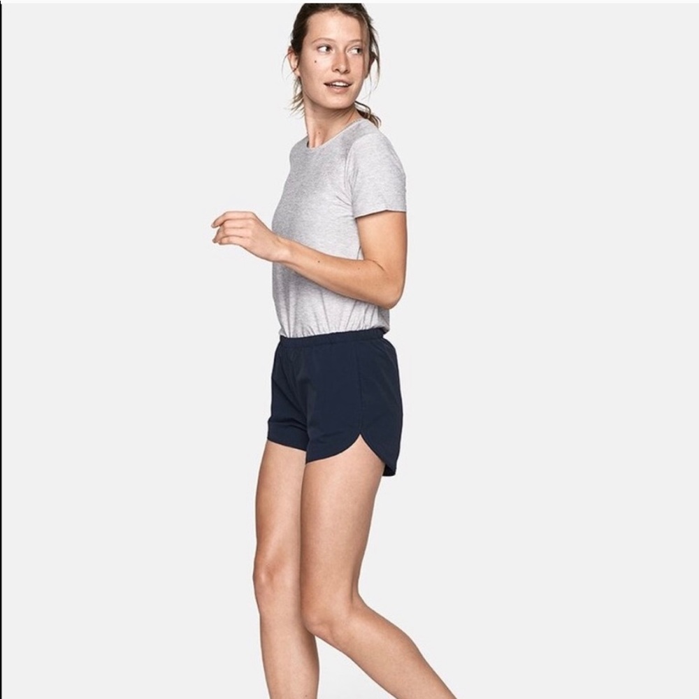 Outdoor Voices Black Stretch Crepe Shorts
